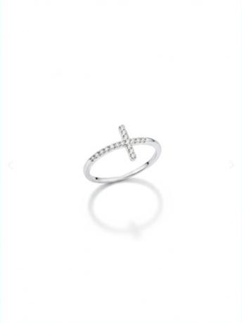 Anel Crucifixo Micro Cravejado